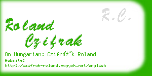 roland czifrak business card